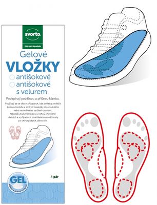 Gelové vložky antišok s velurem vel. 41-42 2 ks