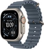 Apple Watch Ultra 3 GPS + Cellular 49mm přírodní titan - ocelově modrý oceánský řemínek