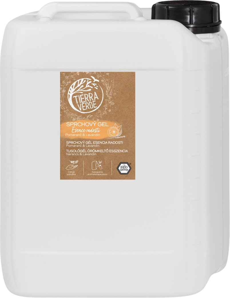 Tierra Verde Sprchový gel Esence radosti Pomeranč & Lavandin 5 l