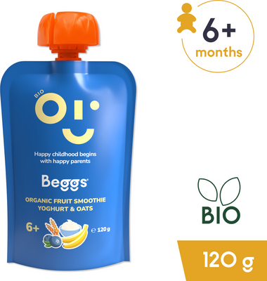 Beggs BIO Smoothie s ovocem, jogurtem a ovesnými vločkami 120 g