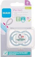 MAM Dudlík Perfect 6m+, tyrkysový/tučňák