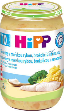 HiPP Těstoviny s mořskou rybou, brokolicí a smetanou 220 g
