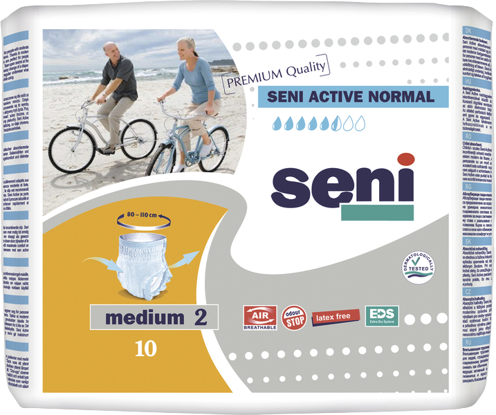 Seni Active Normal Medium inkontinenční plenkové kalhotky 10 ks