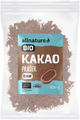 Allnature Kakaový prášek BIO, RAW 500 g