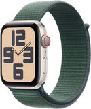 Apple Watch SE (2024) Cellular 40mm Hvězdně bílý hliník s jezerně zeleným provlékacím řemínkem