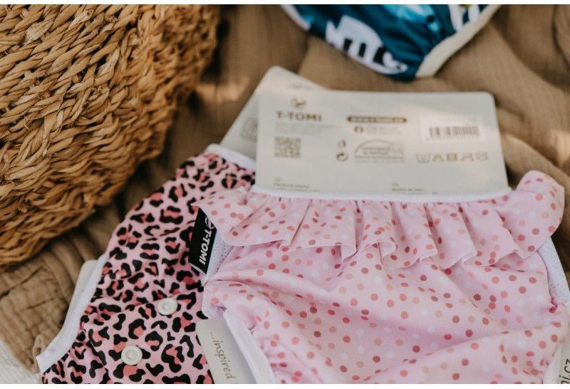 T-Tomi Plavky plenkové s volánkem, 5-15kg, Pink gepard