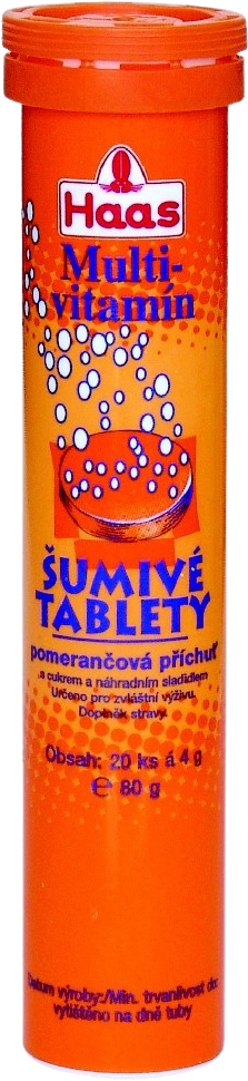 Haas Multivitamín pomeranč 20 šumivých tablet