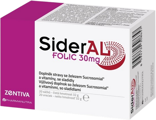 Sideral Folic 30mg, 20 sáčků