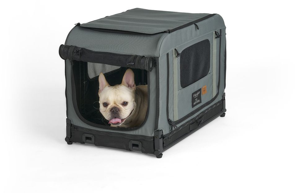 FIKAGO Skládací kennel přepravka Queen S Grey