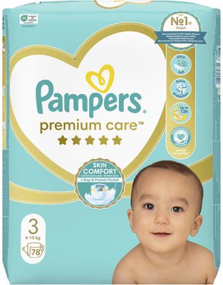 Pampers Premium Care plenky vel. 3, 6-10 kg, 78 ks
