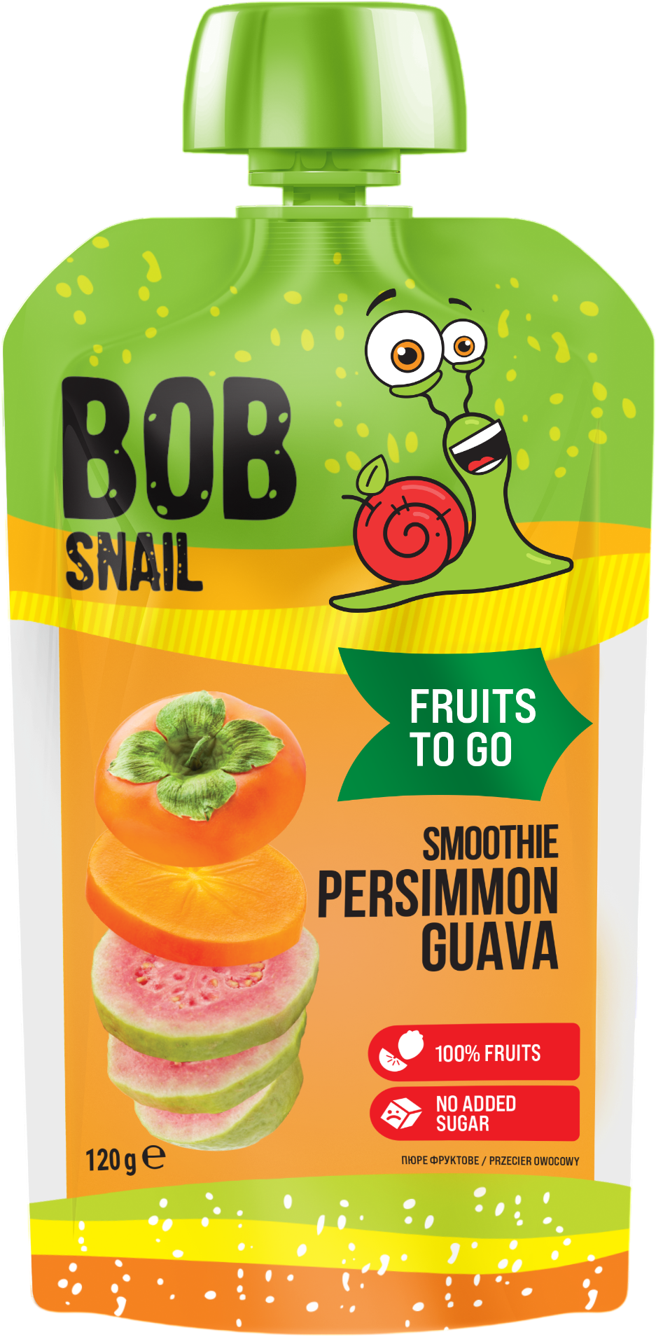 Šnek BOB Smoothie kaki-guava 120 g