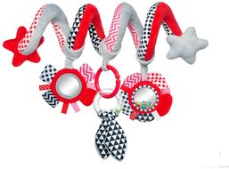 Canpol babies Plyšová spirála do kočárku ZIG ZAG červená
