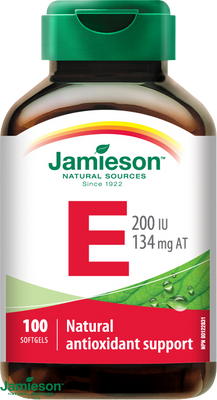 Jamieson Vitamín E 200 IU 100 kapslí