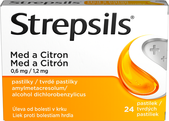 Strepsils Med a Citron 0.6mg/1.2mg 24 pastilek
