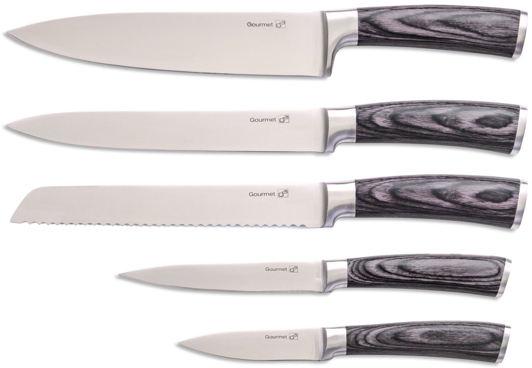 G21 Sada nožů Gourmet Stone + bambusový blok