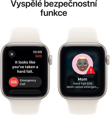 Apple Watch SE 3 44mm Hvězdně bílý hliník s hvězdně bílým sportovním řemínkem S/M