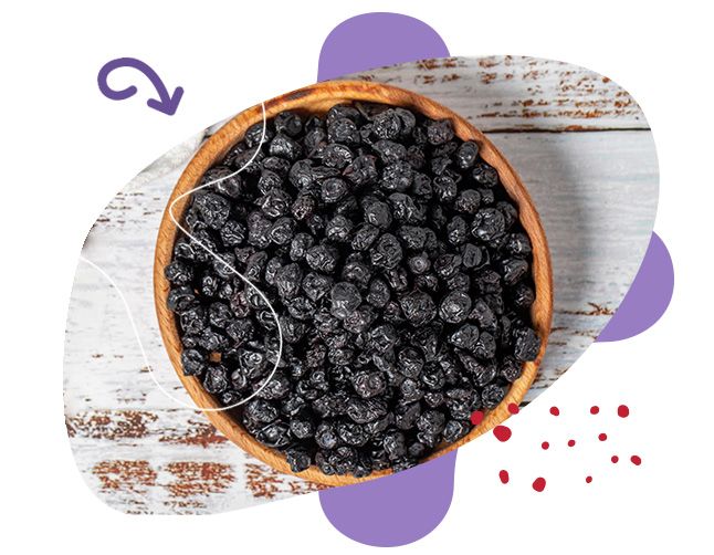 Snäksy, čučoriedky sušené mrazom, ovocie, snack