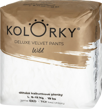 Kolorky DELUXE VELVET PANTS Wild vel. L (8-13 kg) 19 ks
