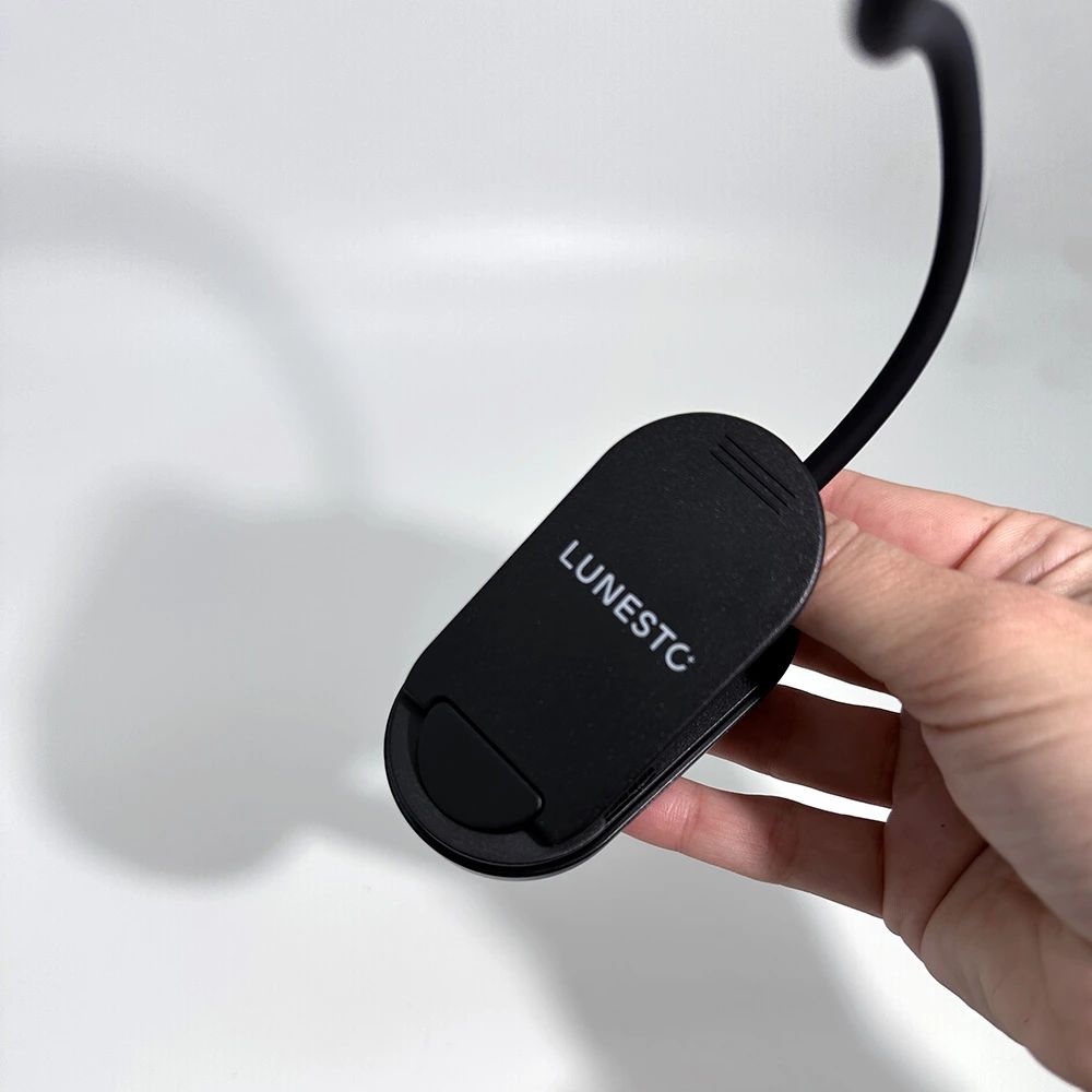Lunesto LED Lampička na čtení bez modré složky s clip-on černá