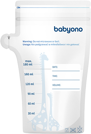 BabyOno Sáčky na mateřské mléko 180 ml, 30 ks