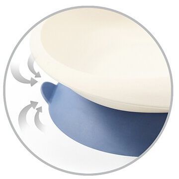 BabyOno Miska s přísavkou a lžičkou modrá 6m+ 230 ml