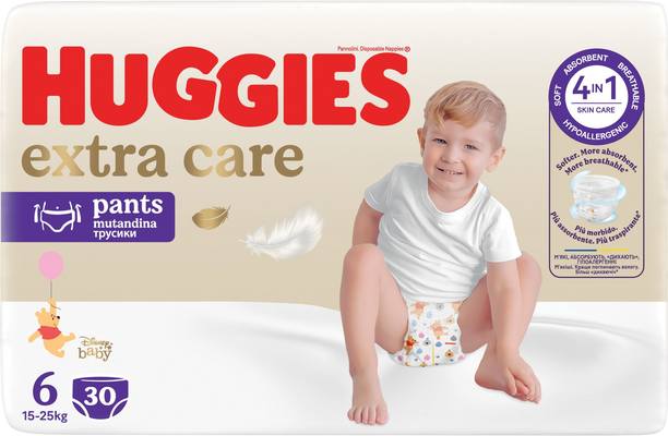 Huggies® Extra care pants 6 30 ks