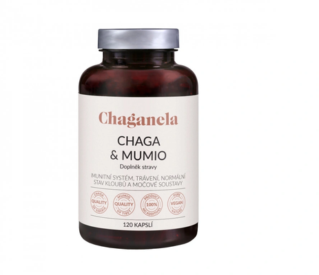 Chaganela Čaga a mumio 120 kapslí