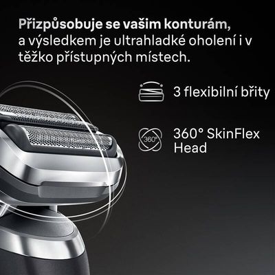 Braun Series 7 72-G1200s, Elektrický holicí strojek - Šedá
