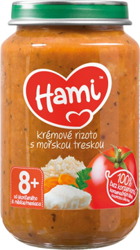 Hami masozeleninový příkrm Krémové rizoto s mořskou treskou, 8+ 200 g