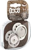 LOVI Dudlík s mini štítkem silikonový dynamický Buddy Bear 0-2m 2 ks