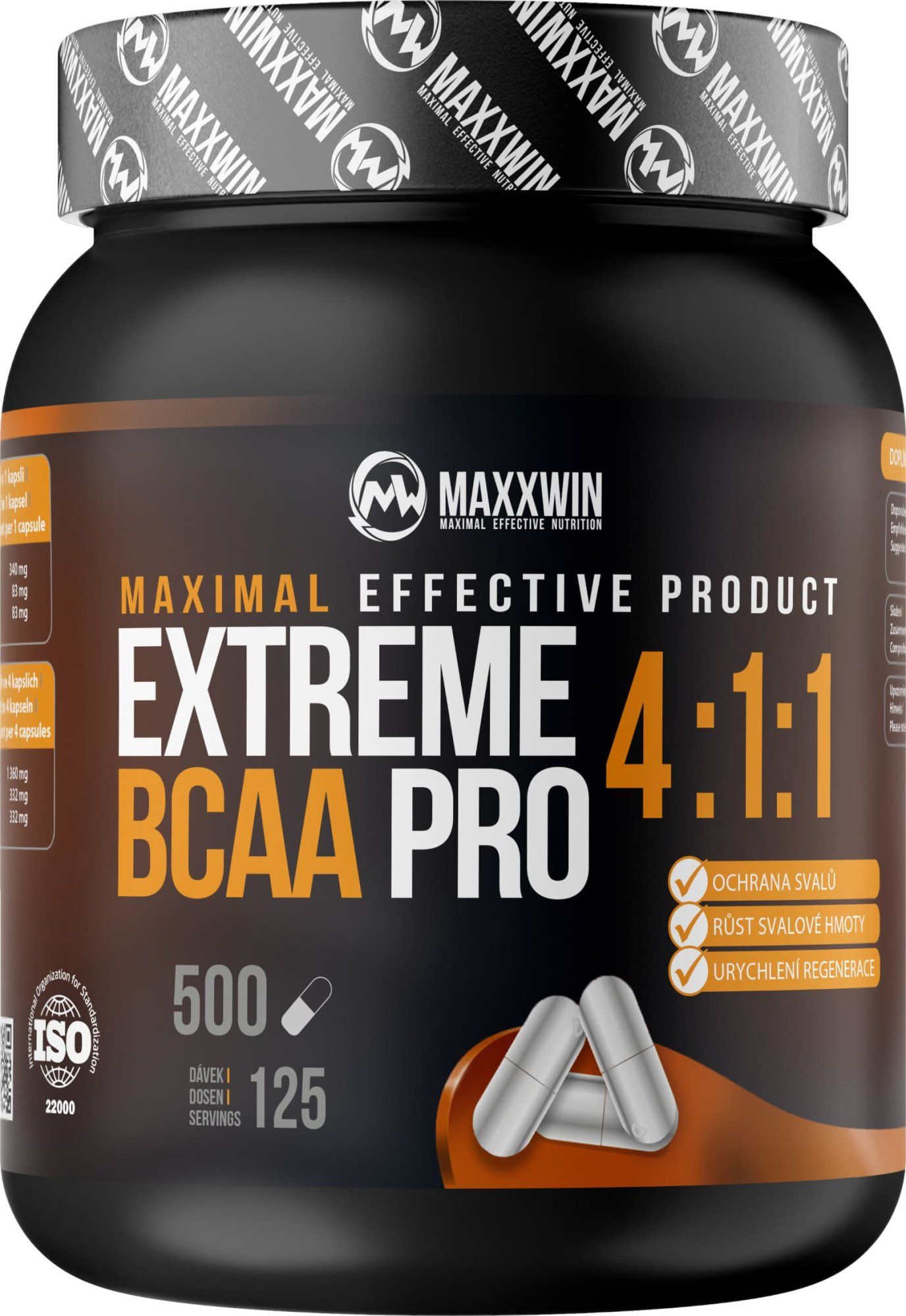 Maxxwin Extreme BCAA PRO 4:1:1 500 kapslí 500 ks
