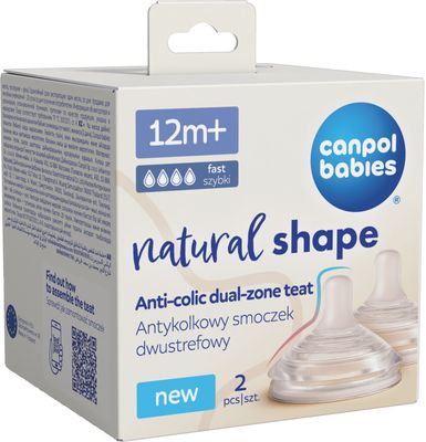 Canpol babies Savička k lahvi Natural Shape 12m+, 2 ks