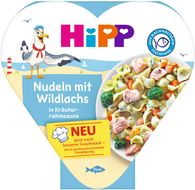 HiPP Těstoviny s divokým lososem s bylinkovo-smetanovou omáčkou 250 g