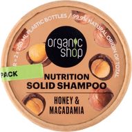 Organic Shop Vyživující tuhý šampon Med a makadamie 60 g
