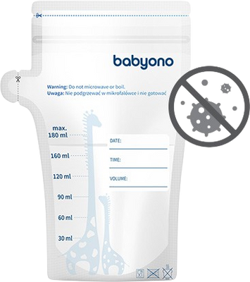 BabyOno Sáčky na mateřské mléko 180 ml, 30 ks