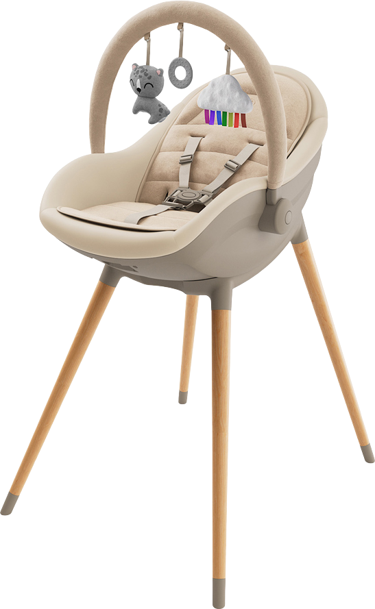 Kinderkraft Jídelní židlička a lehátko Fini Up 2v1 Beige