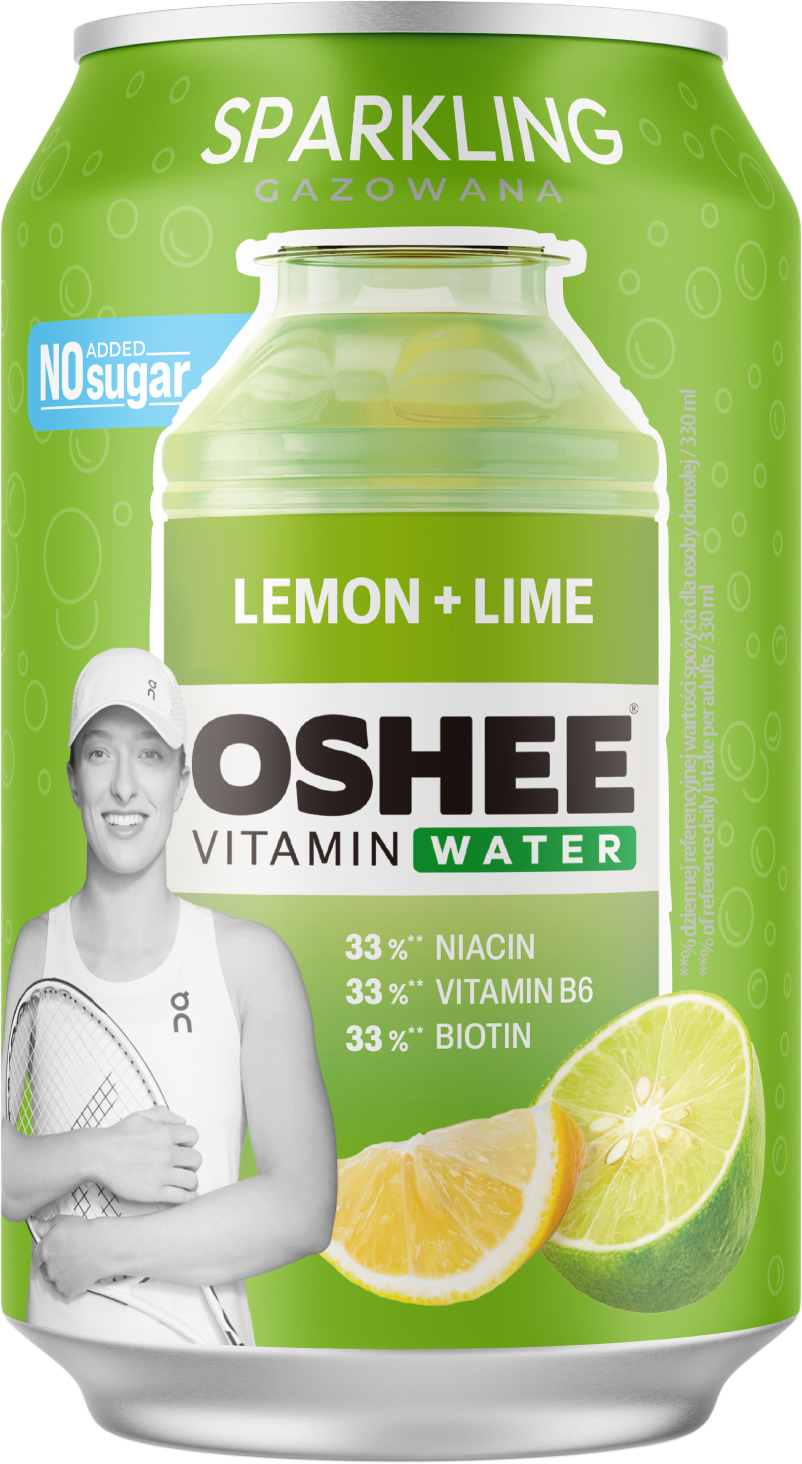 Oshee Perlivá vitamínová voda Citron-limeta 330 ml