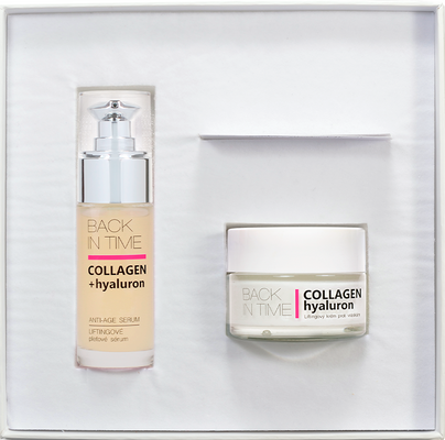 Vivaco Dárkové balení COLLAGEN + hyaluron VIVADERM - pleťový krém 50ml + pleťové sérum 30ml