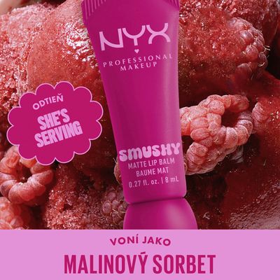 NYX Professional Makeup Matný balzám na rty Smushy 04 She's Serving, 8 ml