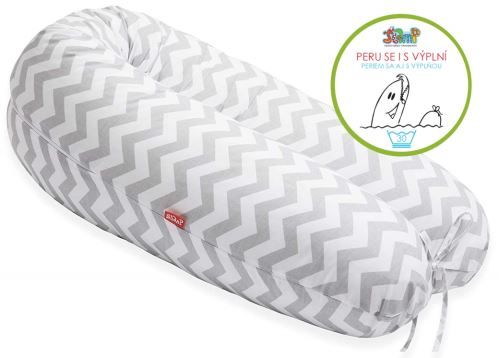 Scamp Kojící polštář zig zag grey white