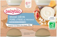 Babybio Brassé z kozího mléka hruška fík 2 x 130 g