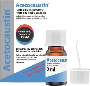 Acetocaustin roztok k léčbě bradavic 2 ml