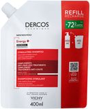 Vichy DERCOS Energy+ Stimulační šampón proti vypadávání vlasů - náhradní náplň 400 ml