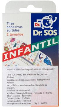 Dr.SOS Náplasti dětské hypoalergenní mix 20 ks