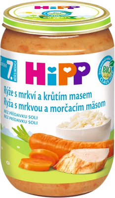 HiPP Rýže s karotkou a krůtím masem 220 g