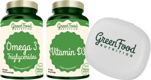 GreenFood Nutrition Duopack Omega 3 + Vitamin E 120ks a Vitamin D3 60ks