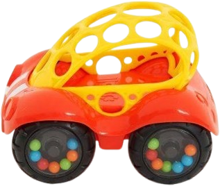 Oball Hračka autíčko Rattle&Roll™, červené 3m+
