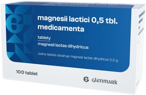 Glenmark Magnesii Lactici 0.5g 100 tablet 100 ks