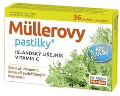 Müllerove pastilky s islandským lišejníkem bez cukru 36 pastilek