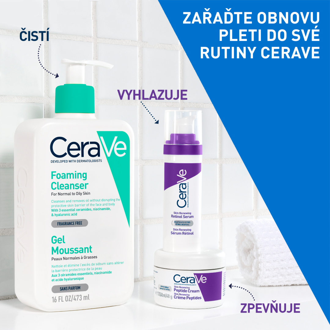 CeraVe peptidový krém pro obnovu pleti s 3 esenciálními ceramidy a niacinamidem 48 ml